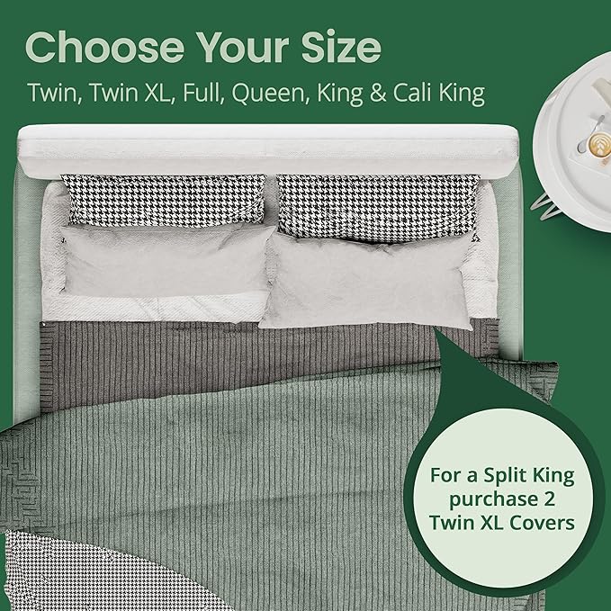 SafeRest Waterproof California King Size Mattress Protector - Image 8