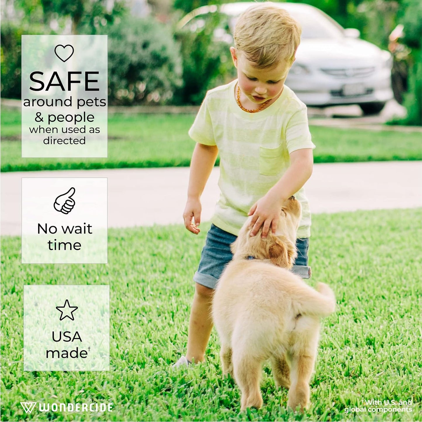 Wondercide - Outdoor Pest Control Spray with Natural Essential Oils - Mosquito, Ant, Insect Repellent, Treatment, Killer - Safe Around Pets Kids 32 oz
