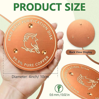 Factee Bird Bath Copper Disk – 0.6mm Thick 99.9% Pure Copper Cleaning Disk - Image 7
