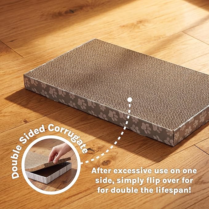 Kitty City Cat Scratcher– 3-Pack Durable Corrugated Cardboard Scratch Pads - Image 6