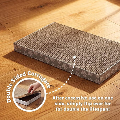 Kitty City Cat Scratcher– 3-Pack Durable Corrugated Cardboard Scratch Pads - Image 6
