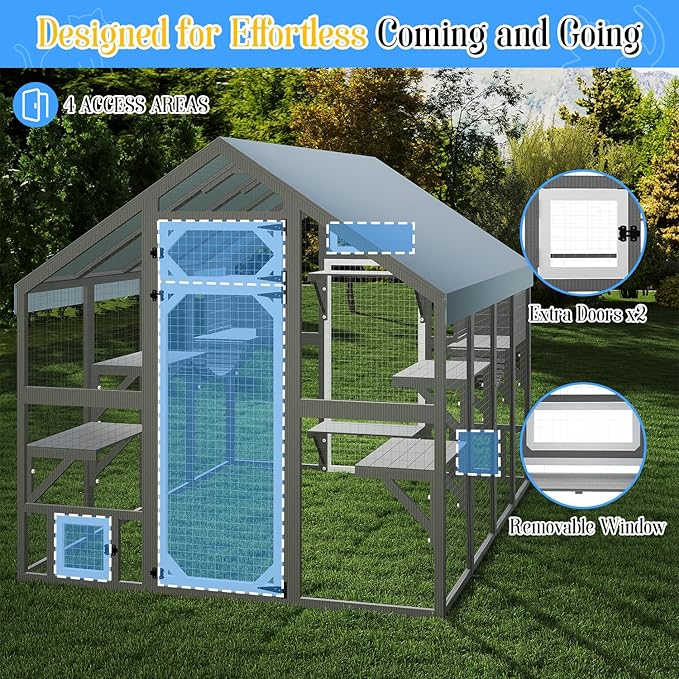 Ketive Extra Large Catio Outdoor Cat Enclosure - Image 4