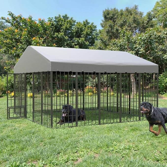 10X10X6.25 FT Large Outdoor Dog Kennel, Dogs Run Enclosure - Image 8