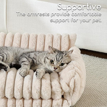 Hollypet Cat Bed Fluffy Plush Multifunctional Double-Layer Machine Washable - Image 4