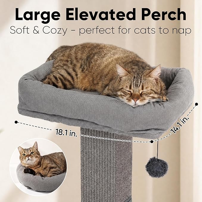 FUKUMARU Cat Scratching Post, Modern Style Tall Scratch Posts - Image 5