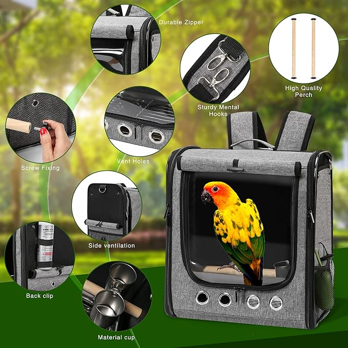 Bird Carrier Bag Bird Travel Cage - Image 5