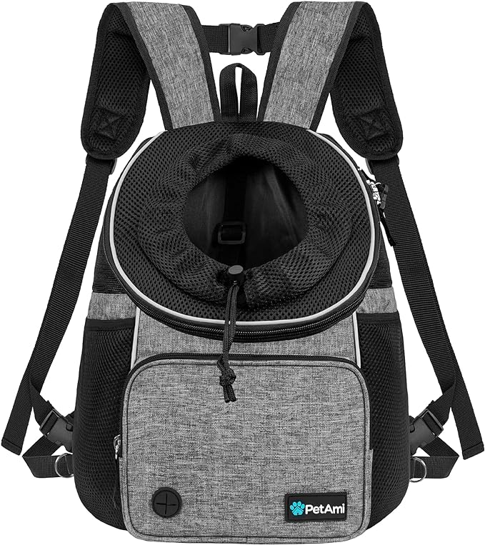PetAmi Dog Front Carrier Backpack, Adjustable Pet Cat Chest Ventilated Dog by PetAmi