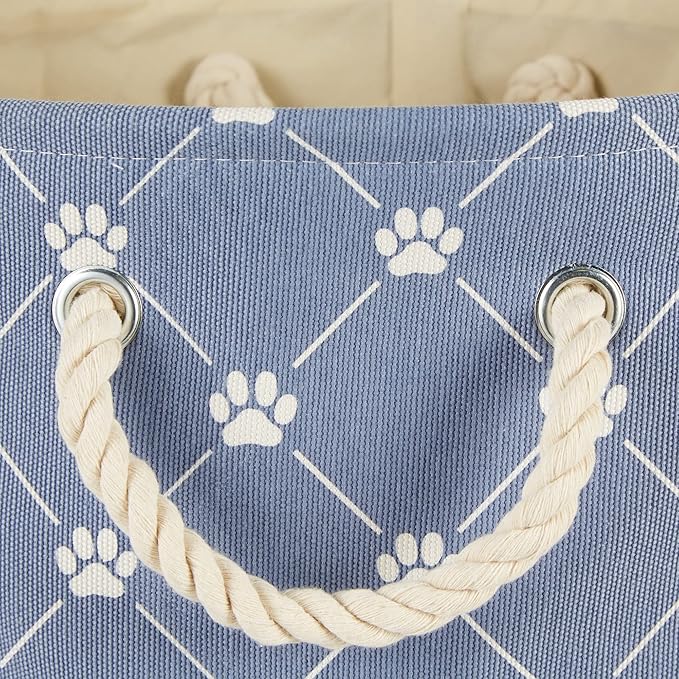 Bone Dry Pet Storage Paw and Bone, Trellis Collection, Large Round, Stonewash - Image 3