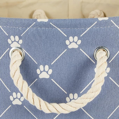 Bone Dry Pet Storage Paw and Bone, Trellis Collection, Large Round, Stonewash - Image 3