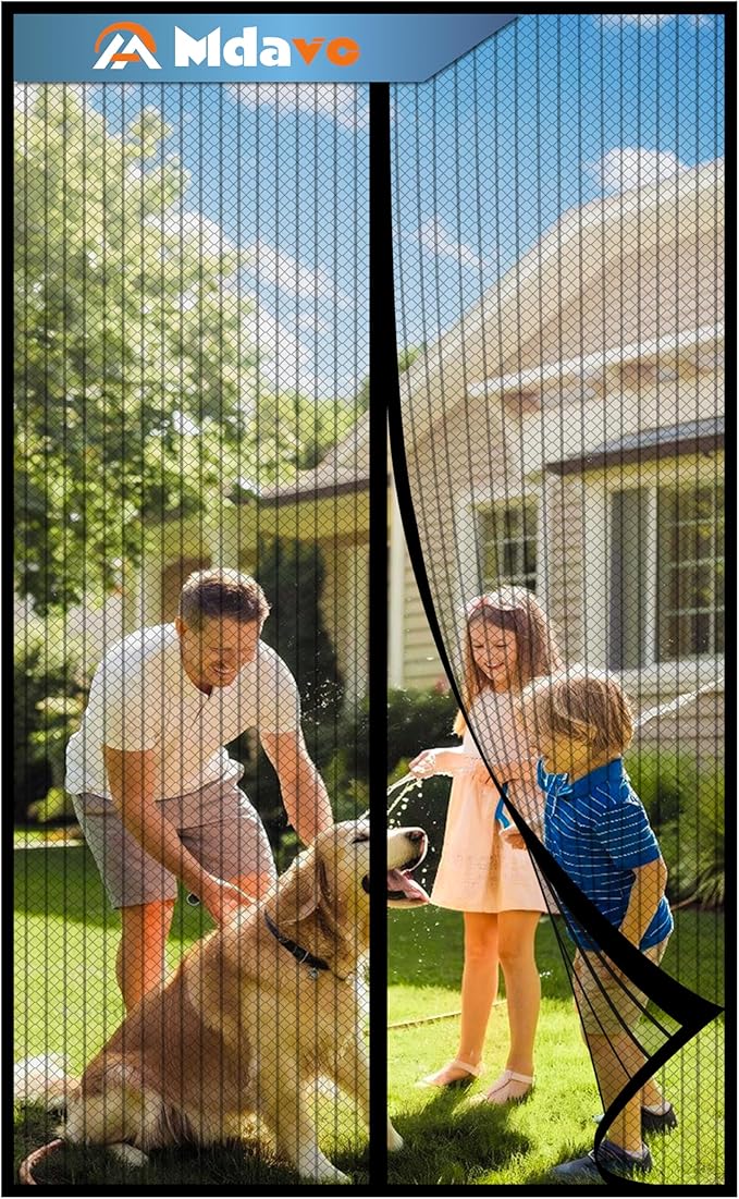 Magnetic Screen Door, Fit Door Size 48 x 80 Inches, Screen Doors by Welcometobuy