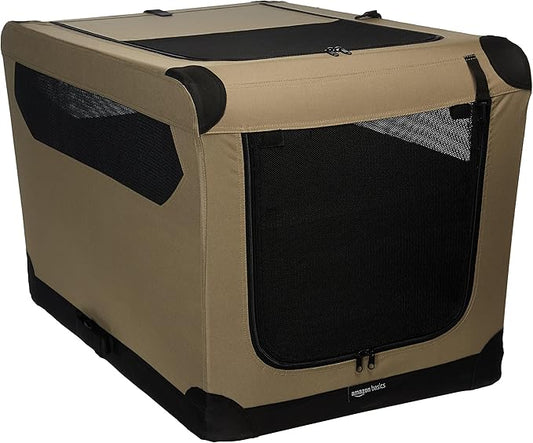 Amazon Basics Portable Folding Soft Dog Crate by AmazonBasics