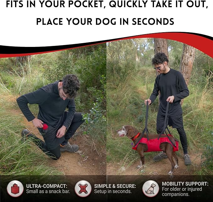 Fido Pro Airlift Ultra-Lite Dog Sling | Ultra-lite Sling Fit in Your Pocket & - Image 8
