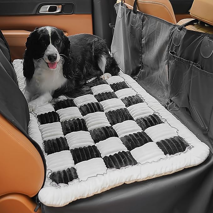 Backseat Dog Bed Mat for Car, Non-Slip Dog Bed for Car Back Seat, Soft & Cozy by HiPetpy