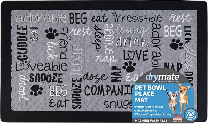 Drymate Pet Bowl Placemat, Dog & Cat Food Feeding Mat - Image 6