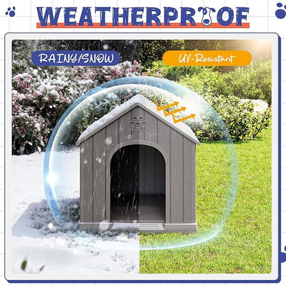 Bifanuo Dog House Outdoor Indoor, Plastic Small Dog House-Weatherproof Design - Image 3