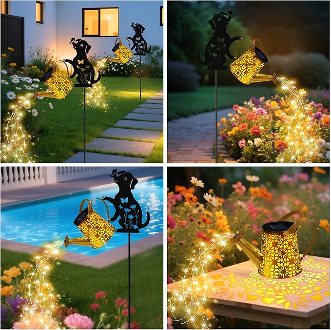 Solar Lights Outdoor, Dog Solar Watering Can Lights, Birthday Gifts - Image 6