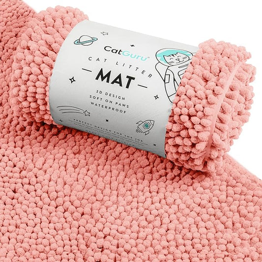 CatGuru Cat Litter Mat, Extra Large, Waterproof Litter Box Mat, Non Slip Kitty by CatGuru