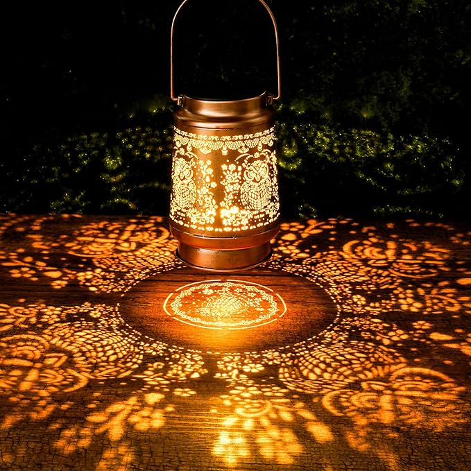 Owl Solar Lanterns Outdoor Waterproof, Gifts by Romart