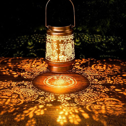 Owl Solar Lanterns Outdoor Waterproof, Gifts by Romart