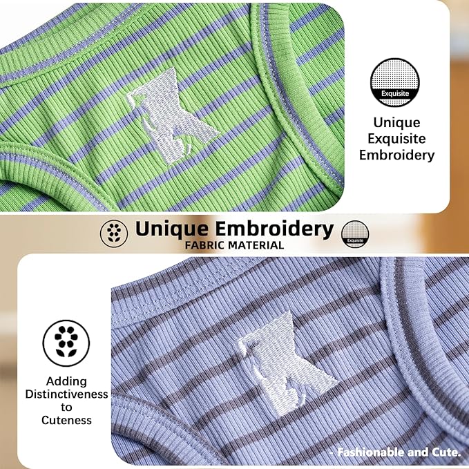 Koneseve Dog Shirt 2 Pack Breathable Sleeveless Vest, Stretchy & Soft, Size XL - Image 6