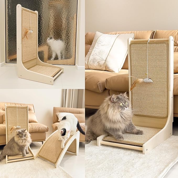 PETKARAY Cat Scratcher, Sisal Cat Scratch Pad, L Shape Scratching Board - Image 6
