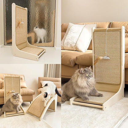 PETKARAY Cat Scratcher, Sisal Cat Scratch Pad, L Shape Scratching Board - Image 6