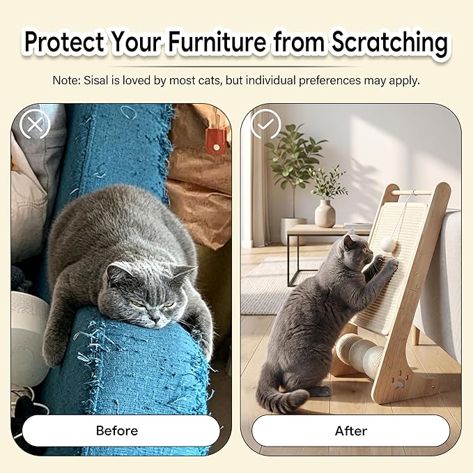 Cat Scratcher for Indoor Cats, Sisal Cat Scratching Board - Image 6