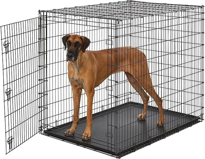 Solutions by MidWest Homes for Pets 54-Inch Drop Pin Crate for Giant Breeds by MidWestHomesForPets