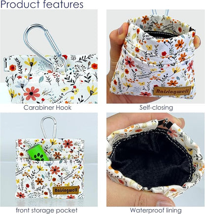 Raisingwell Dog Treat Pouch, Small Cotton Pocket Sized Training Holder - Image 3
