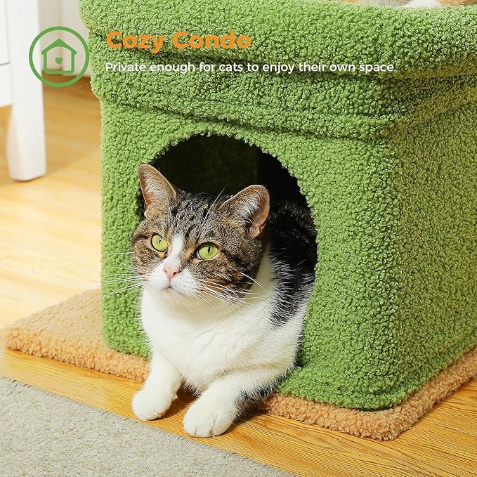 PEQULTI Cat Tree Cactus Cat Tower - Image 5
