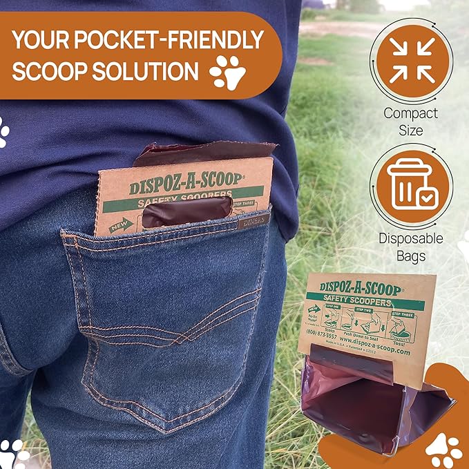 Dispoz-A-Scoop® 8 Pack"Scoop-Seal-Dispose” Dog Pooper Scooper - Image 5