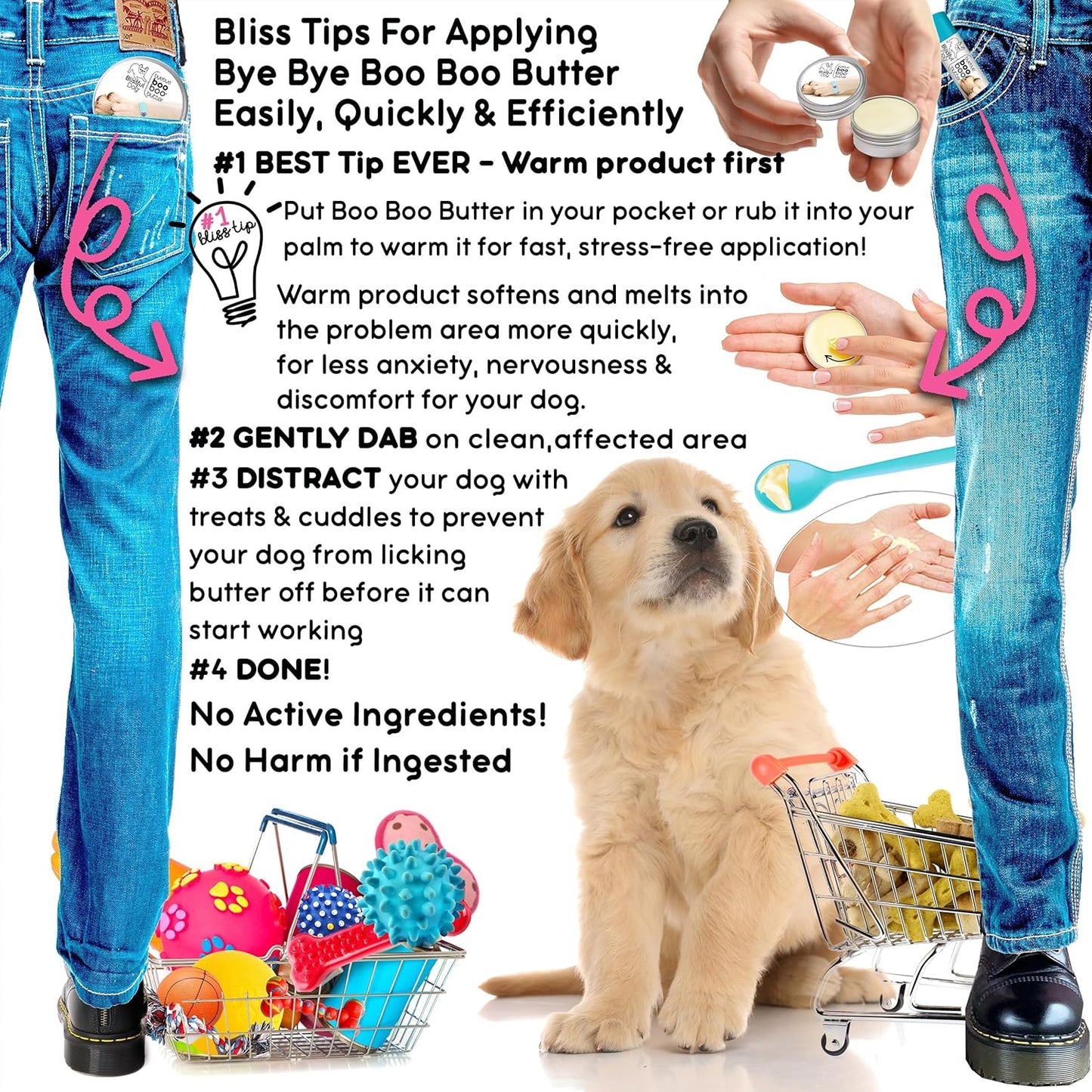 The Blissful Dog Staffordshire Pitbull Terrier Boo Boo Butter, 16 oz.
