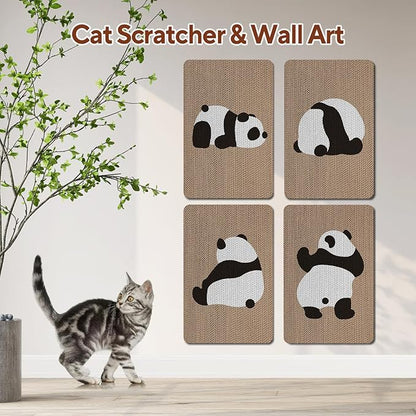 AUSCAT Cardboard Cat Wall Scratcher, 7 cat Scratching Boards - Image 2