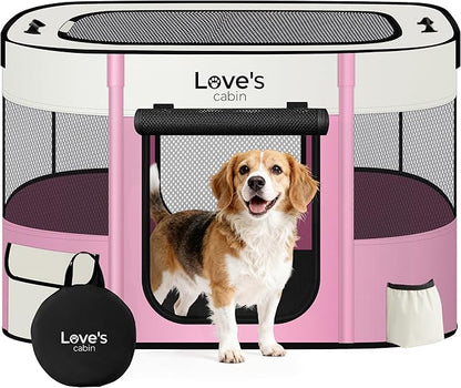 Love's cabin Pet Puppy Dog Playpen, Large Dog Tent Crates Cage Indoor/Outdoor by Lovescabin
