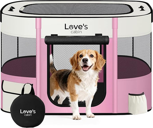 Love's cabin Pet Puppy Dog Playpen, Large Dog Tent Crates Cage Indoor/Outdoor by Lovescabin