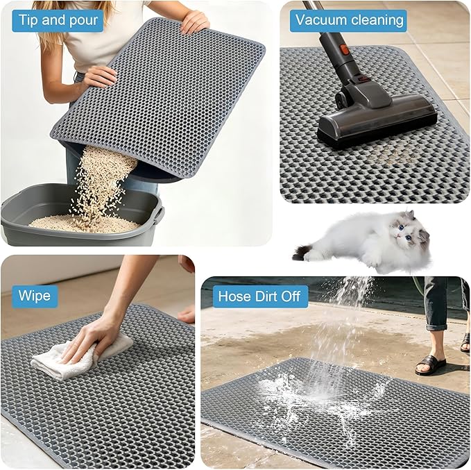 Double Layer Honeycomb Ultra Soft Cat Litter Mat - Image 3