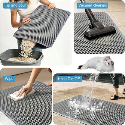 Double Layer Honeycomb Ultra Soft Cat Litter Mat - Image 3