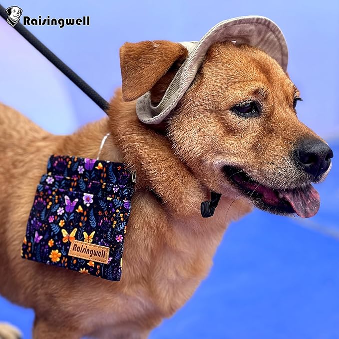 Raisingwell Dog Treat Pouch, Pocket Sized Pet Training Pouch, Cotton Fabric - Image 5