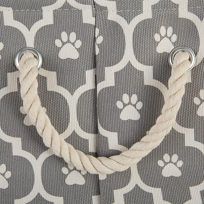 Bone Dry Pet Storage Collection Lattice Paw Print, Medium Round - Image 4