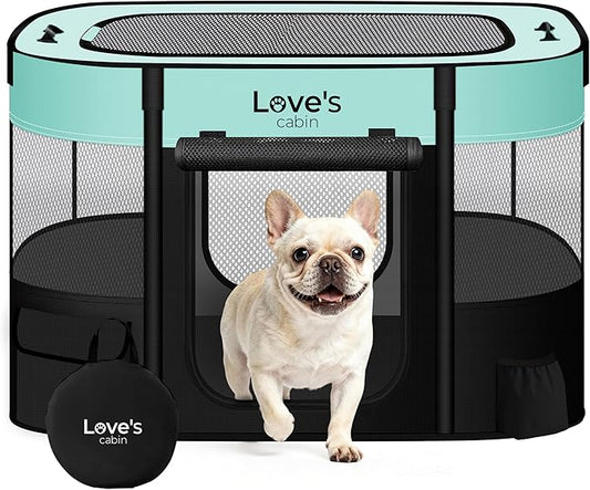 Love's cabin Pet Puppy Dog Playpen, Small Dog Tent Crates Cage Indoor/Outdoor by Lovescabin