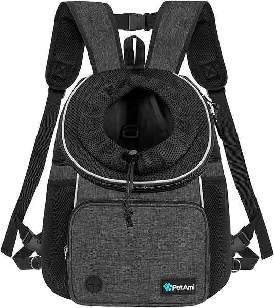 PetAmi Adjustable Dog & Cat Chest Carrier Backpack, Ventilated by PetAmi