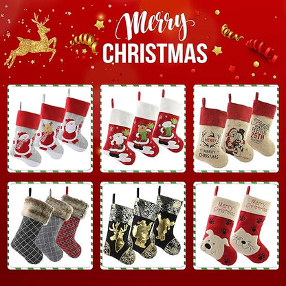 WEWILL 18’’ Cat Felt Christmas Stockings Paws Embroidered - Image 7