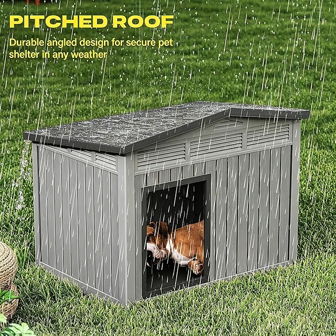 Fancyango Outdoor Dog House for Large Dogs, Outside Dog House - Image 5