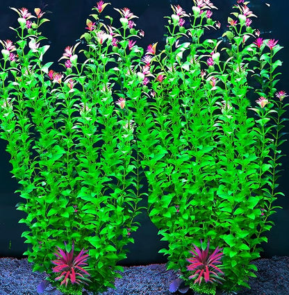 2 pcs Aquarium Decor Plants 21 Inches Extra Large Artificial Plastic Fish Tank by BOLYEE