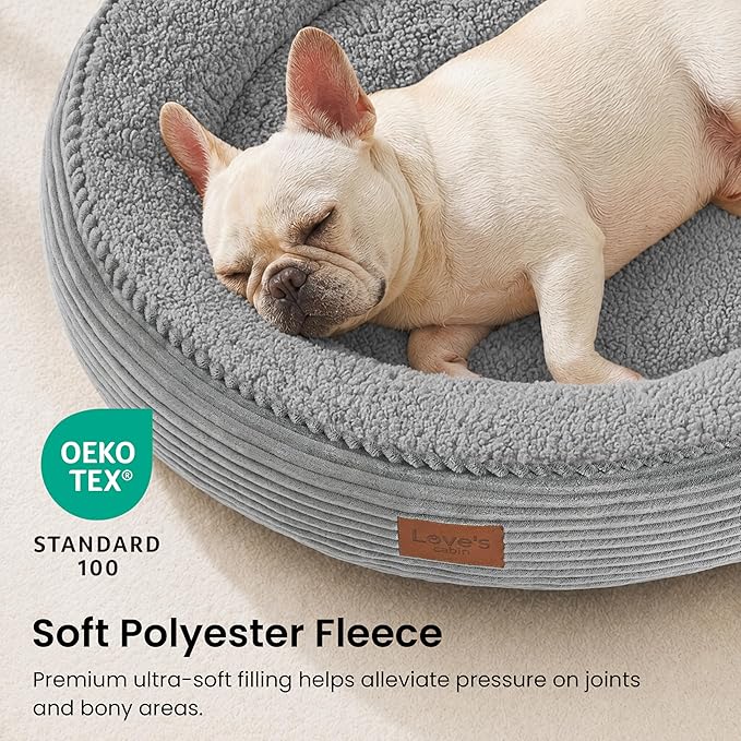 Love's cabin Round Donut Cat and Dog Cushion Bed, 30in Pet Bed - Image 7