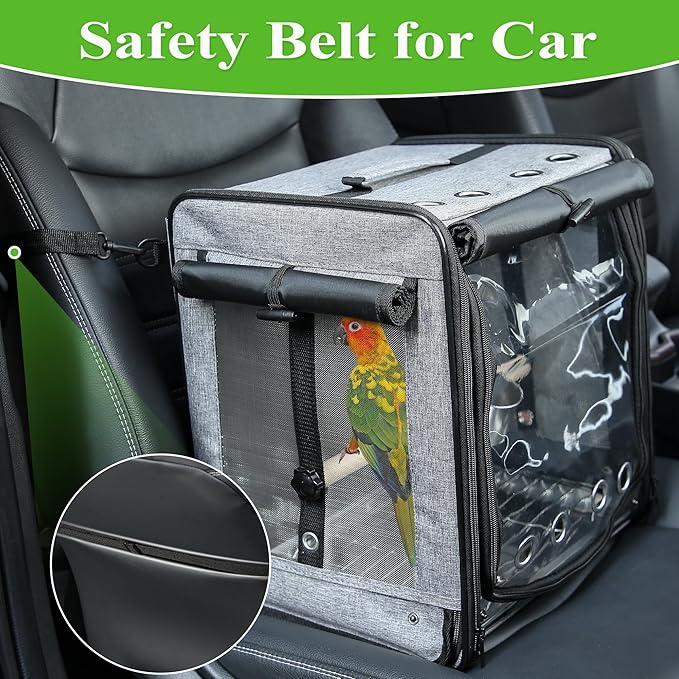 Sanmoncare Bird Carrier for Car Travel - Image 3