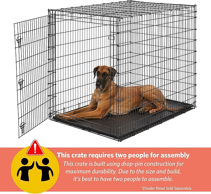 Solutions by MidWest Homes for Pets 54-Inch Drop Pin Crate for Giant Breeds - Image 4