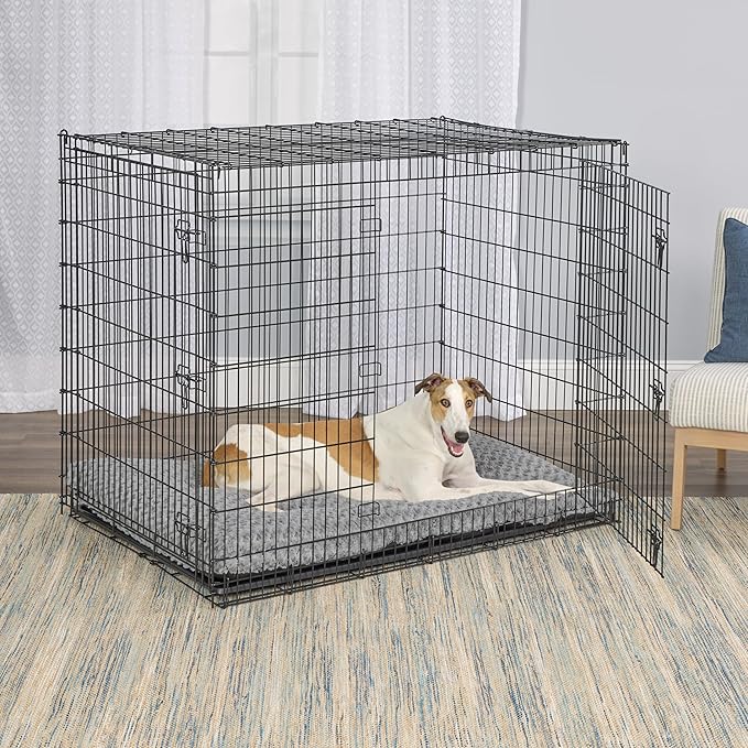 MidWest Homes for Pets Plush Ombe Swirl Dog Bed; Gray 54-Inch for Giant Breeds - Image 4