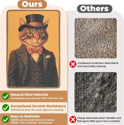 Sisal Cat Scratcher Mat, Cat Wall Scratcher - Image 4