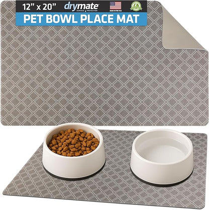 Drymate Pet Bowl Placemat, Dog & Cat Food Feeding Mat by Drymate